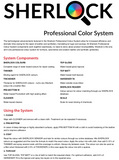 Sherlock Color Kit for Professionals w Color Reader